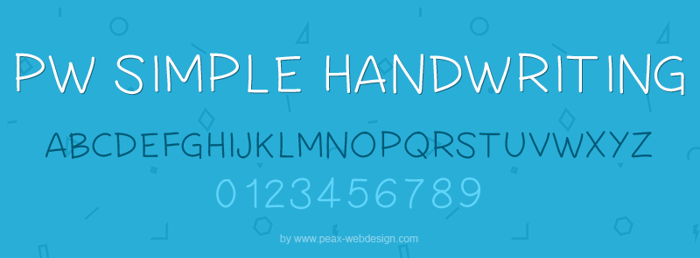 PWSimpleHandwriting Font poster