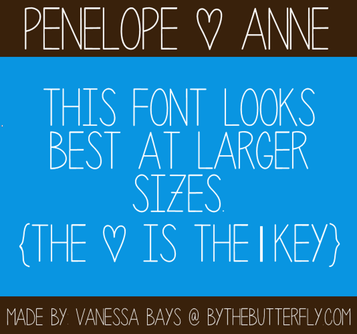 Penelope Anne Font poster