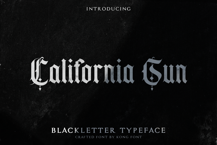 California sun Font poster