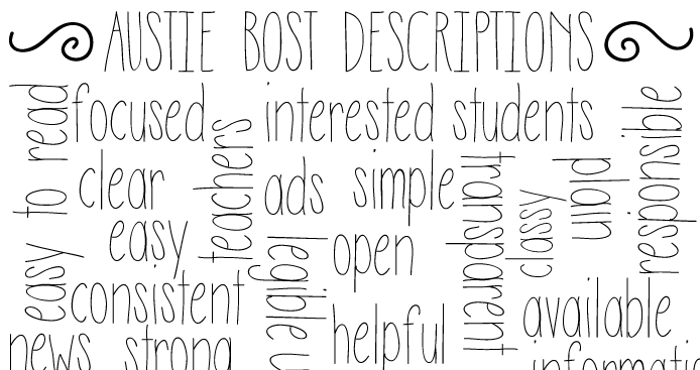 Austie Bost Descriptions Font