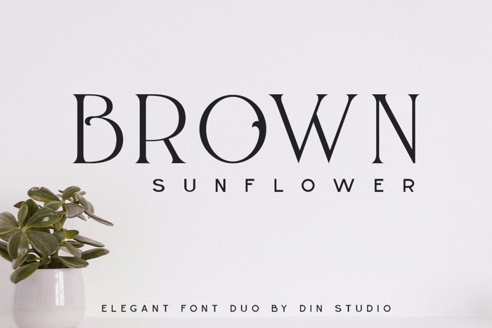 BROWN SUNFLOWER SERIF Font poster