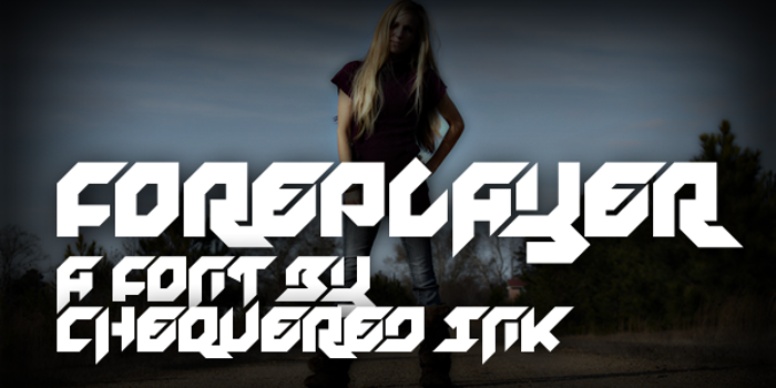 Foreplayer Font poster