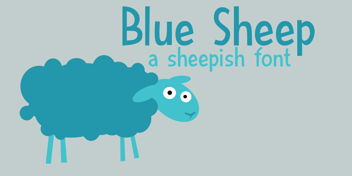 DK Blue Sheep Font poster