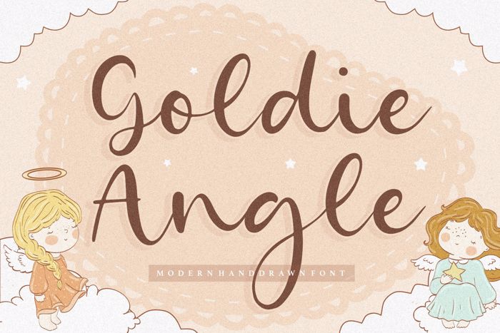 Goldie Angle Font poster
