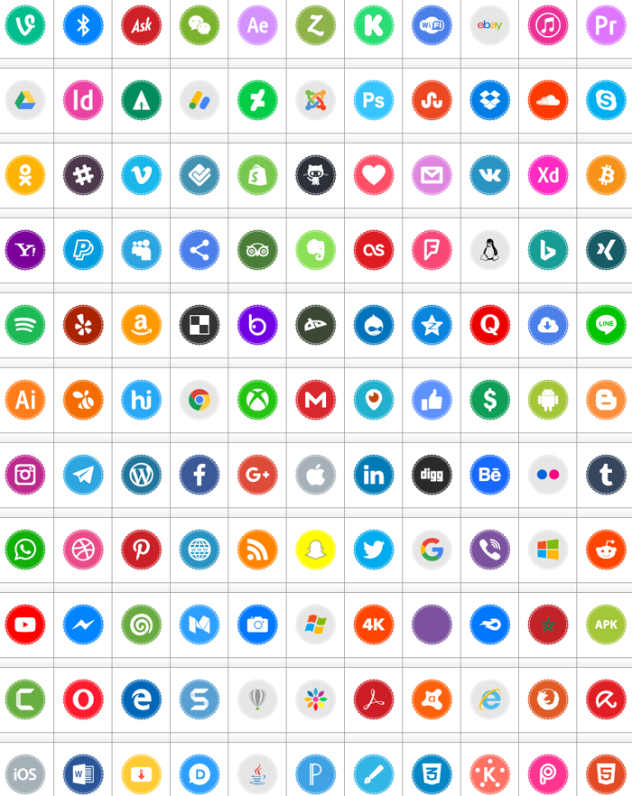 Icons Social Media 3 Font poster