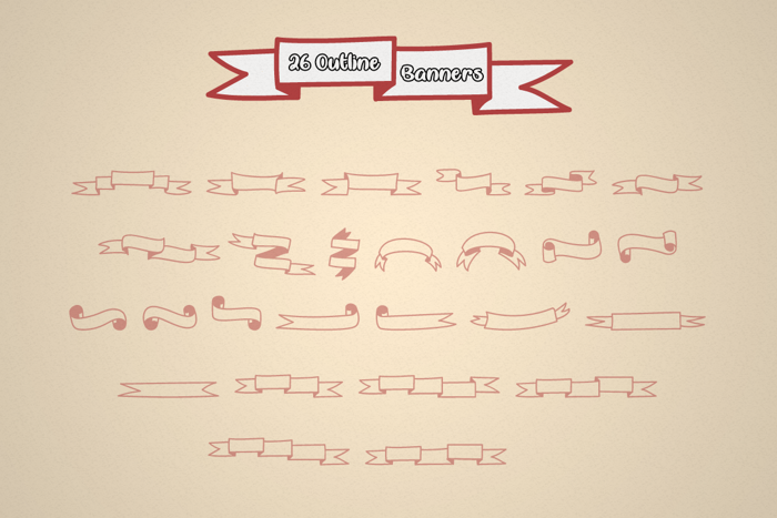 MF 26 Banners Font poster