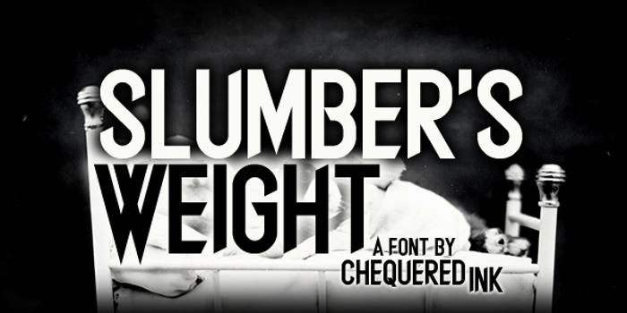 Slumber's Weight Font poster