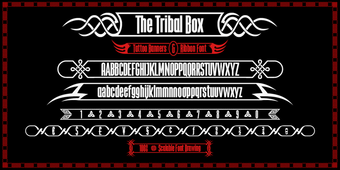 The Tribal Box Font poster