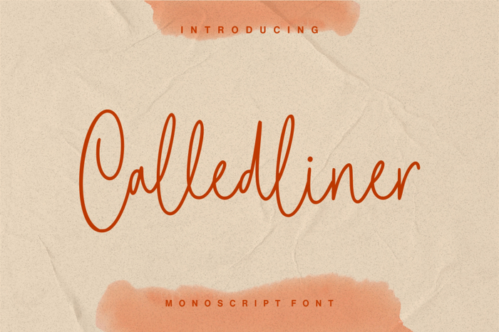 Calledliner Font poster