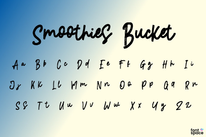 Smoothies Bucket Font poster
