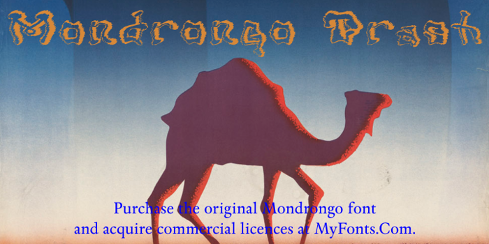 Mondrongo Trash Font poster