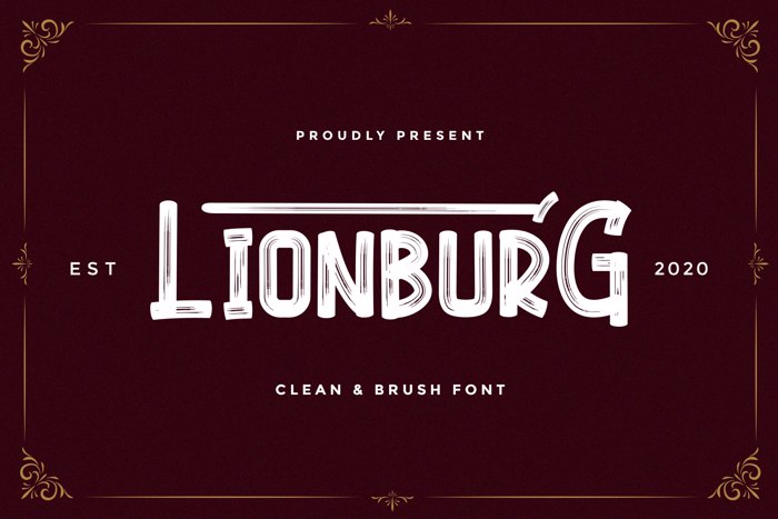 Lionburg Font poster