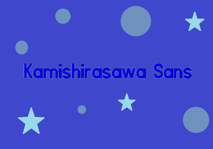 Kamishirasawa Sans Font poster