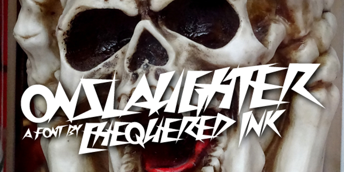 Onslaughter Font poster