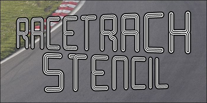 Racetrack Stencil Font poster
