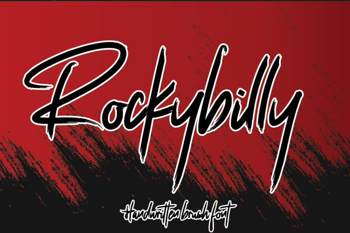 Rockybilly Font poster