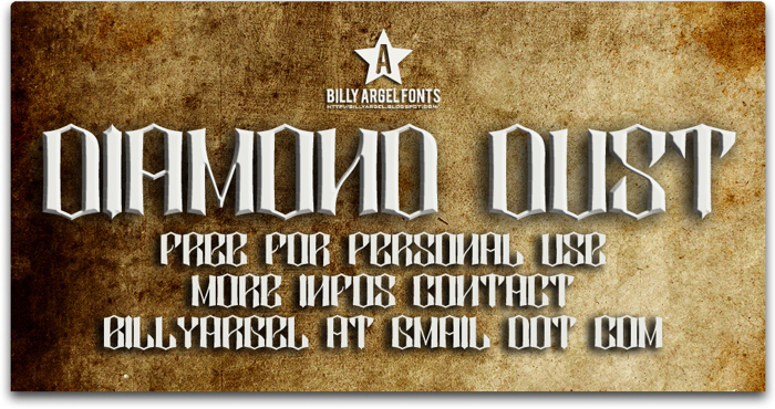 DIAMOND DUST Font poster