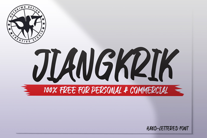 JIANGKRIK Font poster