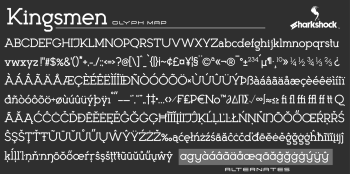 Kingsmen Font poster