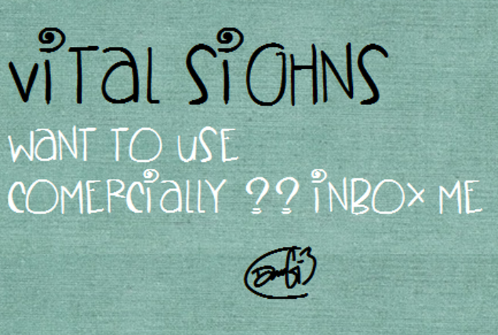 VitalSighns Font poster