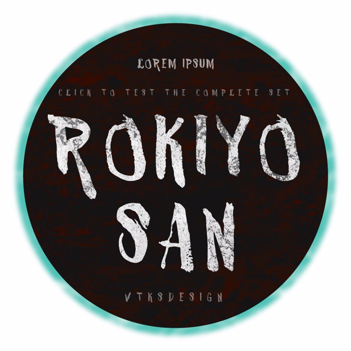 VTKS ROKIYOSAN Font poster