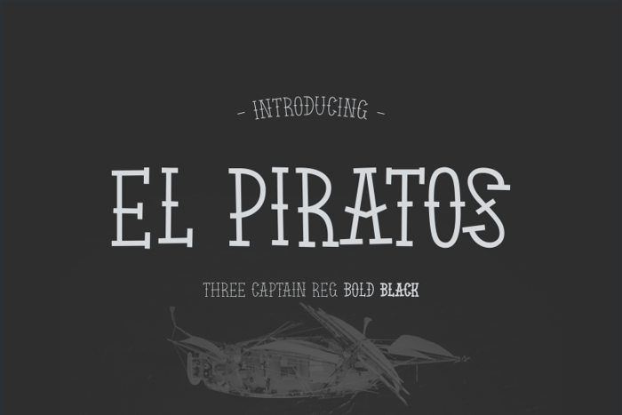 El Piratos Font poster