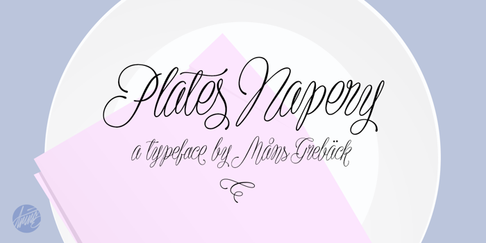 Plates Napery Font poster