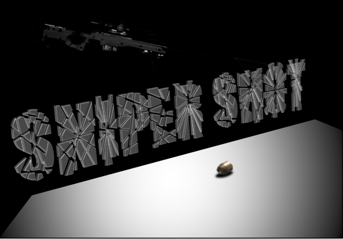 SNIPER SHOT Font poster
