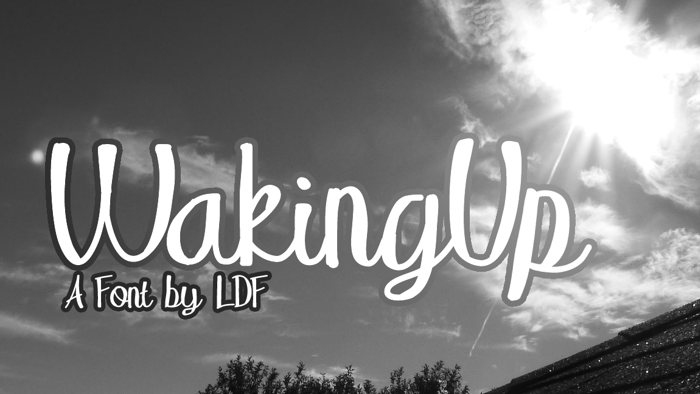 WakingUp Font poster