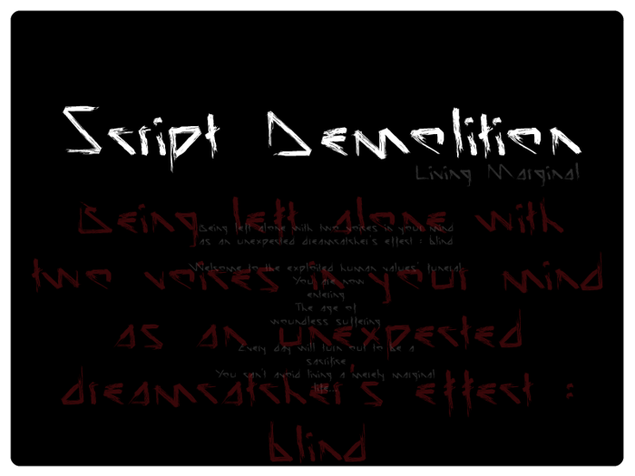 Script Demolition Font poster