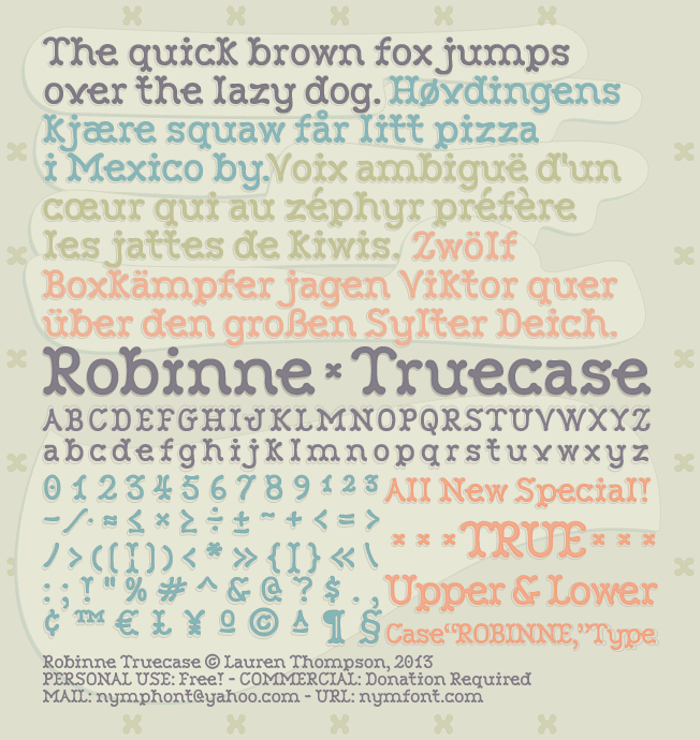 Robinne Truecase Font poster