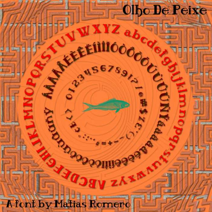 Olho De Peixe Font poster