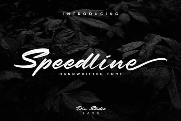 Speedline Font poster