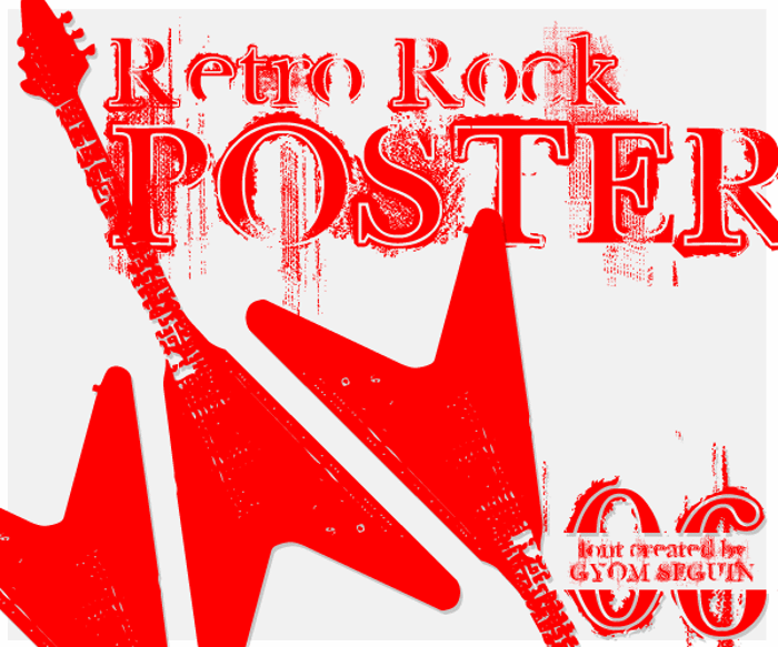 Retro Rock Poster Font poster