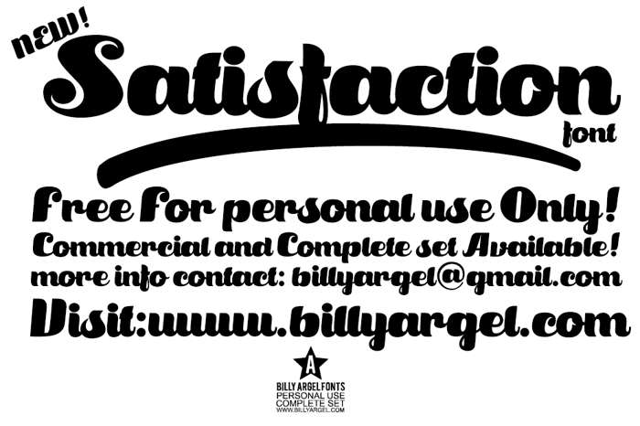 Satisfaction Font poster
