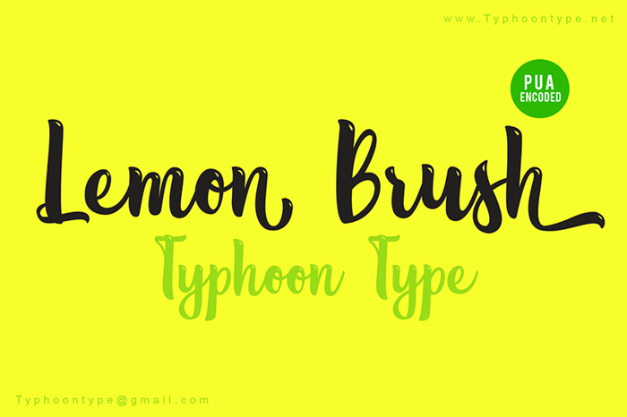 Lemon Brush Font poster