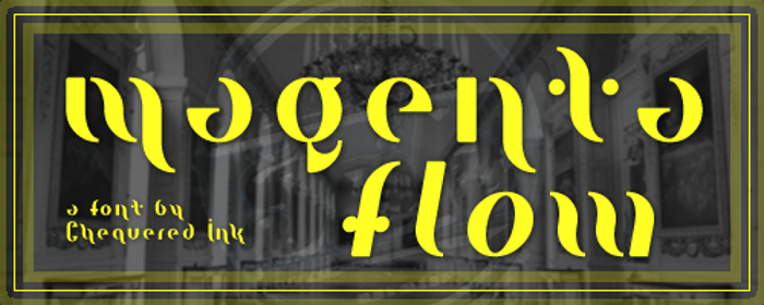 Magenta Flow Font poster