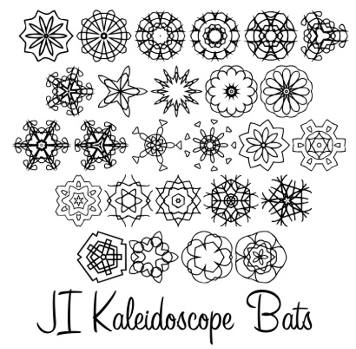 JI Kaleidoscope Bats Font poster