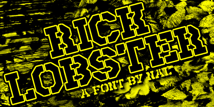Rick Lobster Font poster