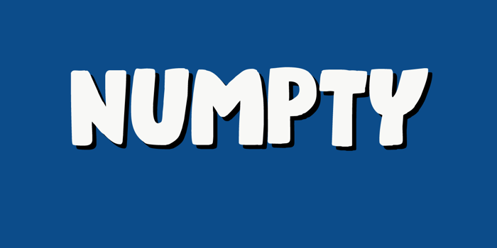 Numpty Font poster