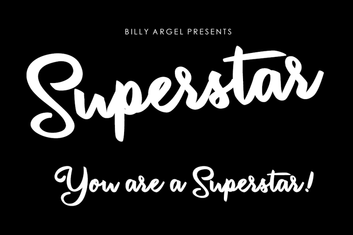Superstar Font poster