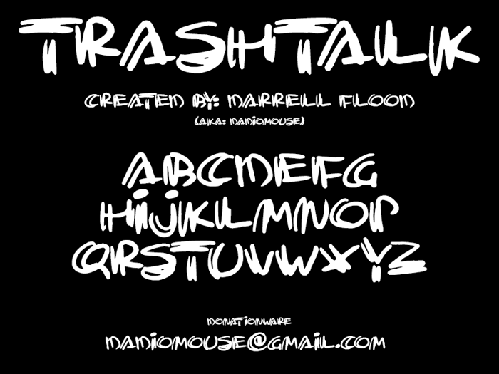 Trashtalk Font poster