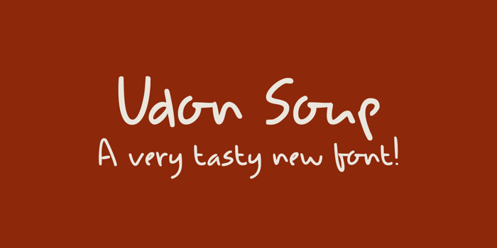 DK Udon Soup Font poster