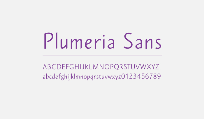 Plumeria Sans Font poster