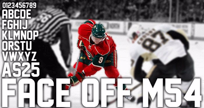 Face Off M54 Font poster