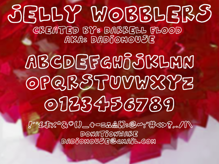 Jelly Wobblers Font poster