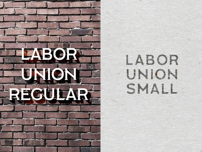 Labor Union Font poster