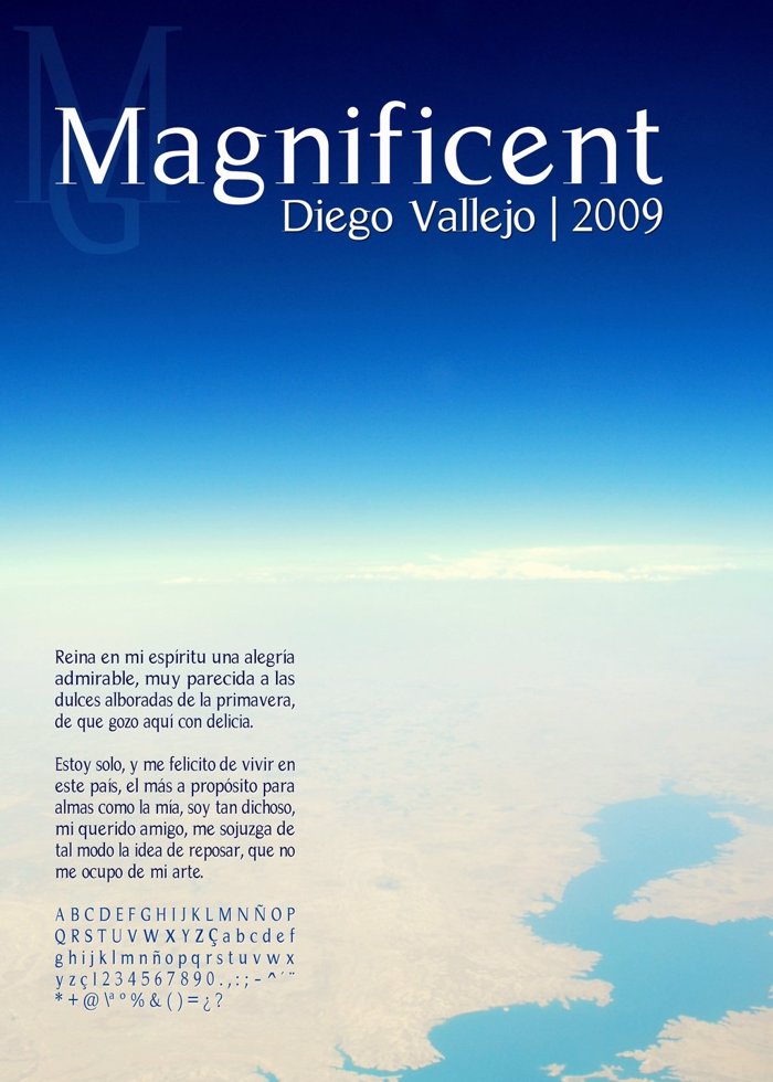 Magnificent Font poster