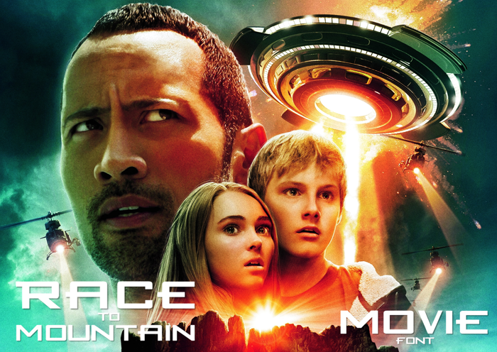 RACE to MOUNTAIN Font poster
