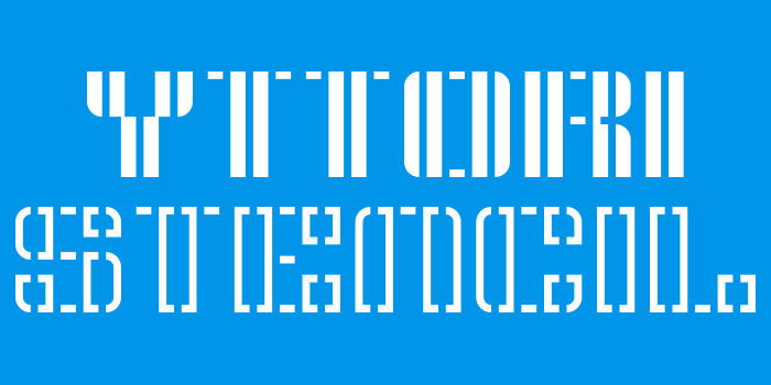 Yttori Stencil Font poster